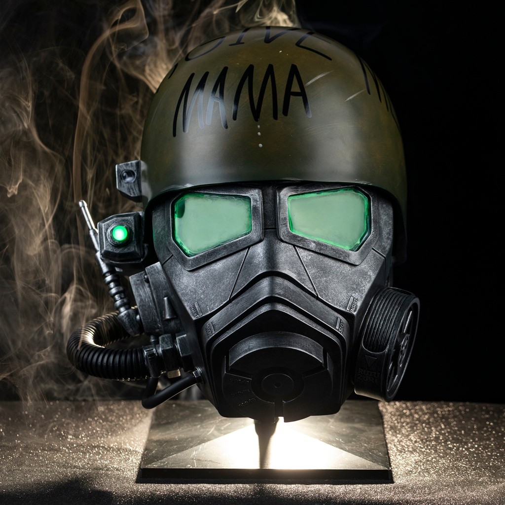 Xcoser Fallout Desert Ranger Battle Helmet LED Light Resin Replicas Wearable