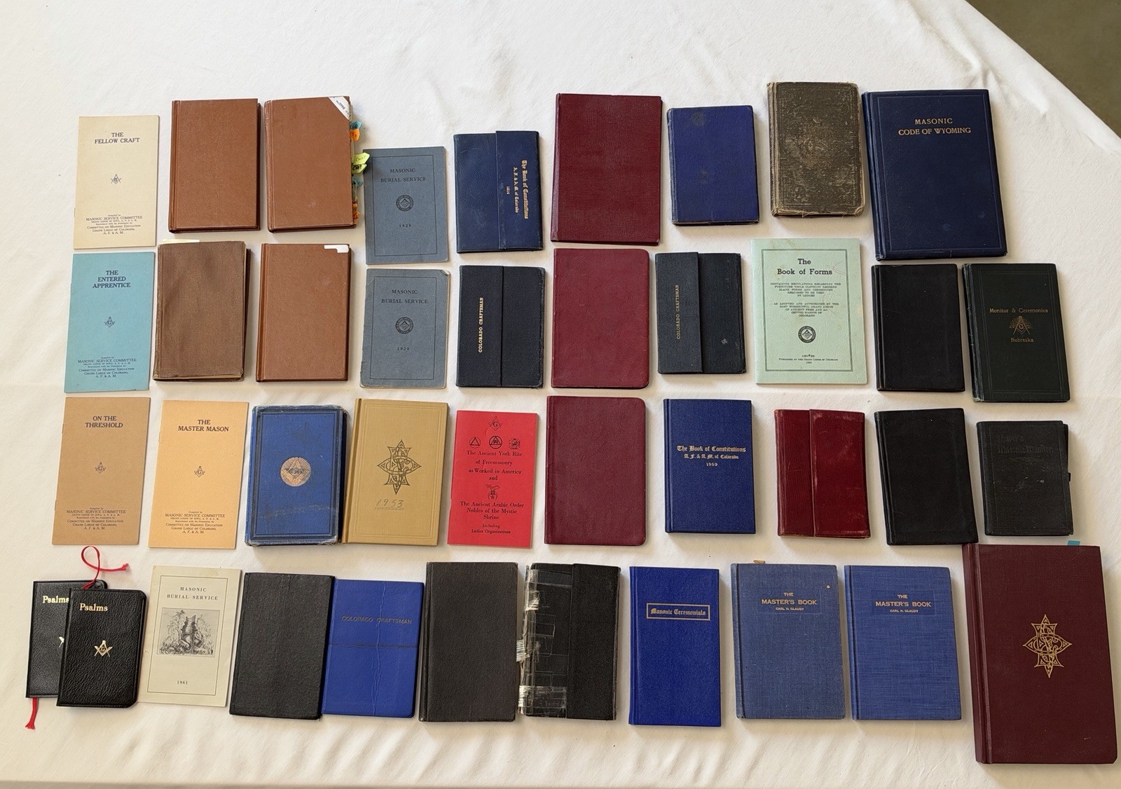 40 Vintage Antique Masonic Books Lot Freemasonry Rituals Manuals 1892 Colorado