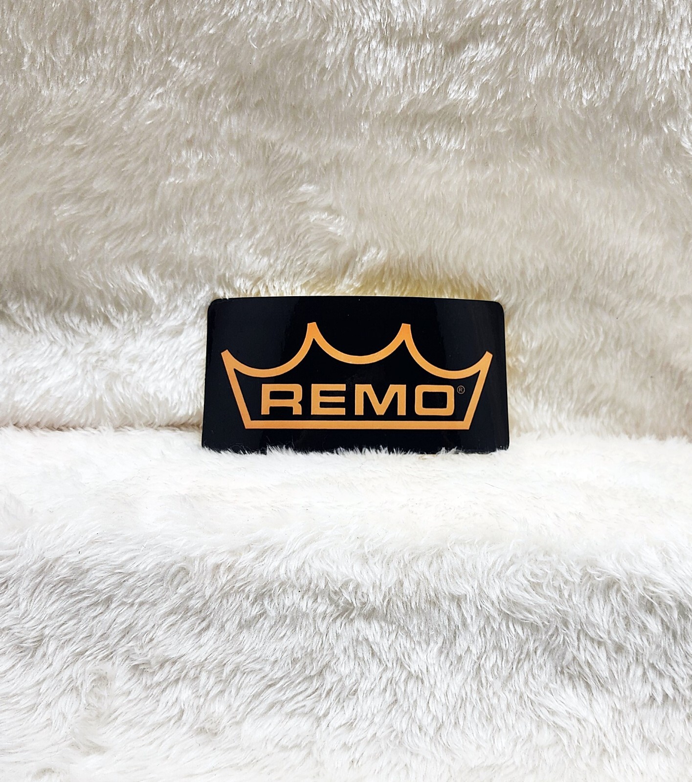 Remo Drumheads Sticker  Orange Lettering