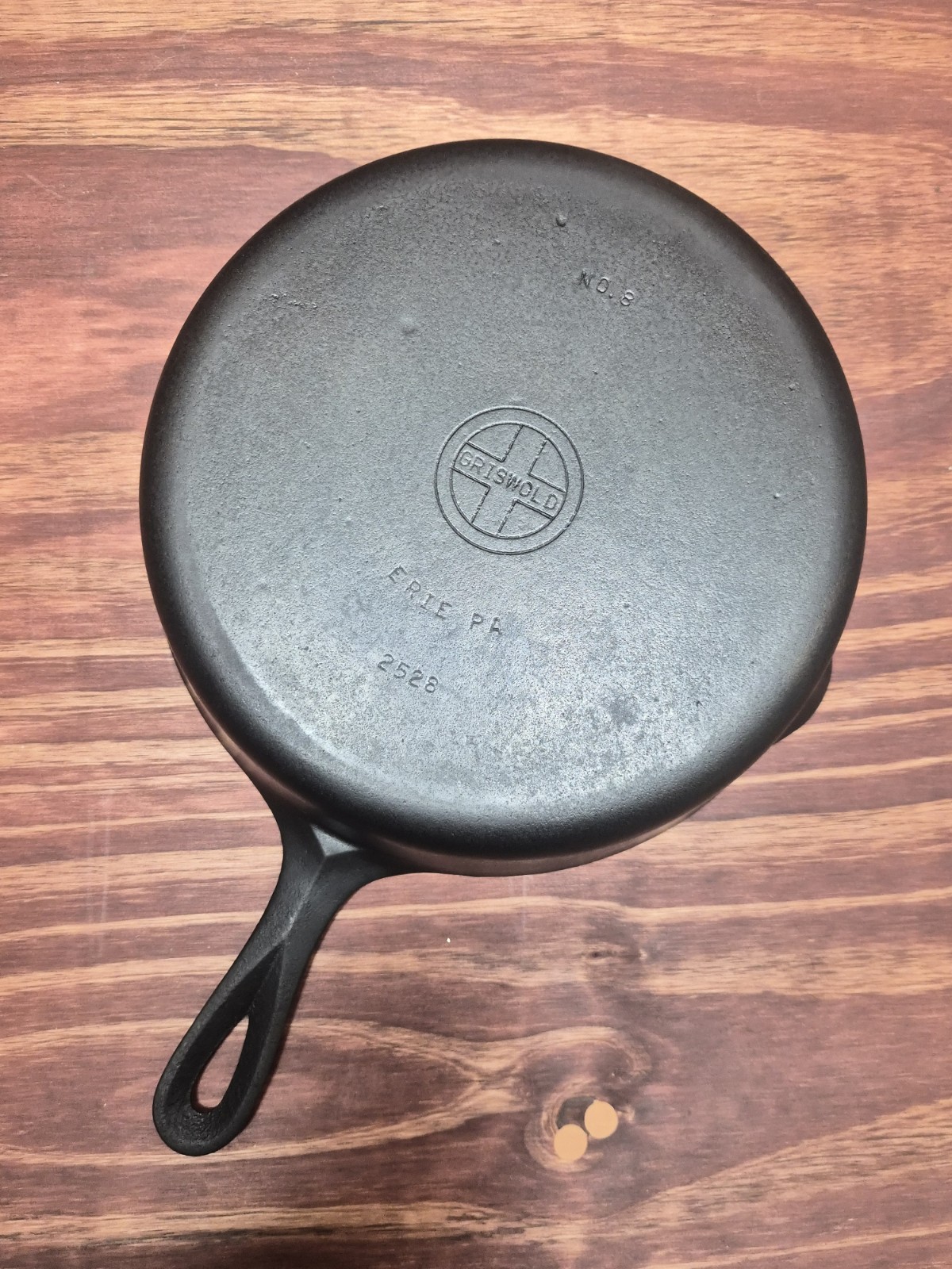Griswold No 8 Cast Iron Hinged Deep Skillet Chicken Fryer 2528 Erie PA FLAT