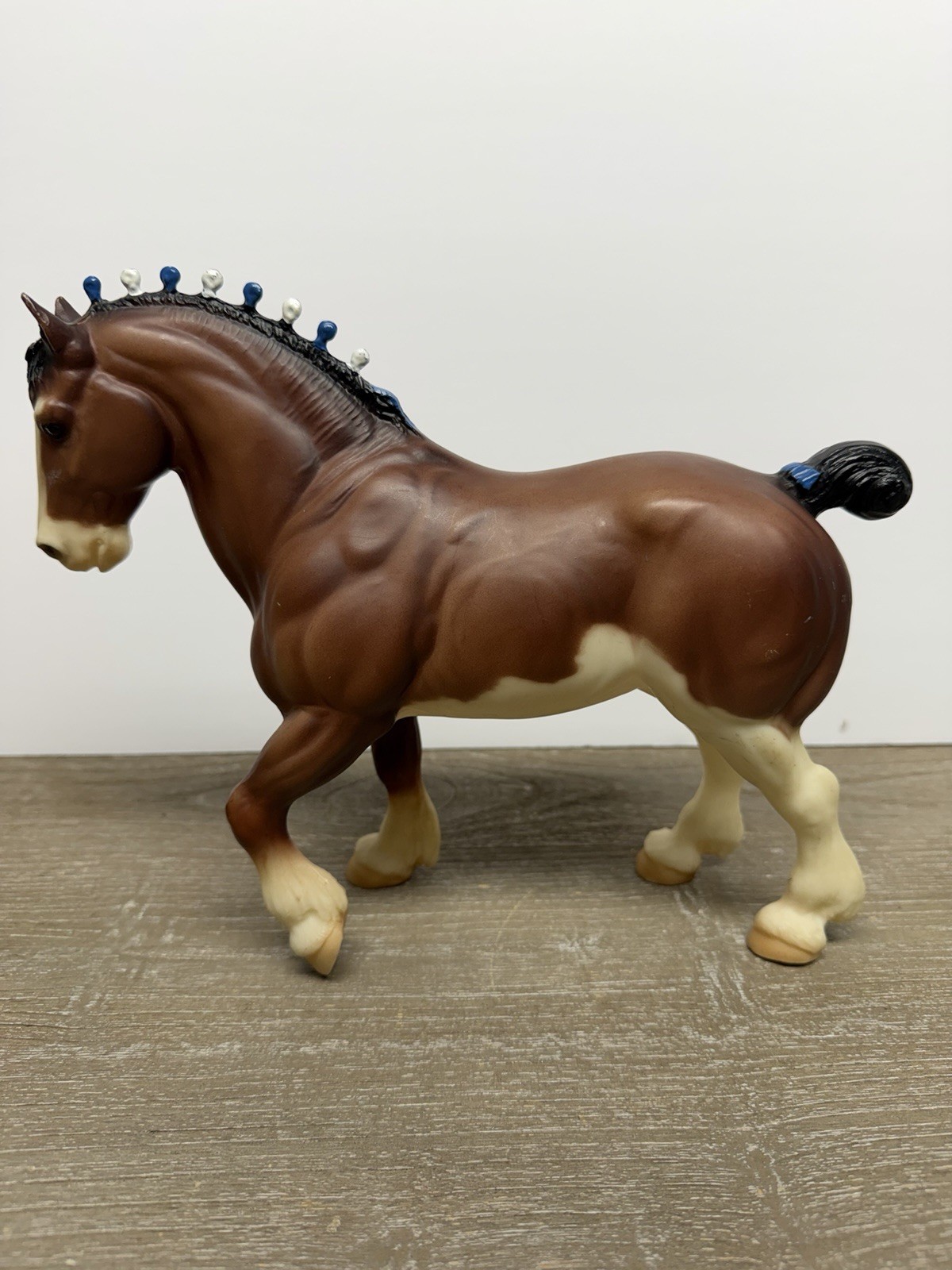 Breyer Horse #868 Highland Clydesdale Draft Horse Brown White Figure Toy