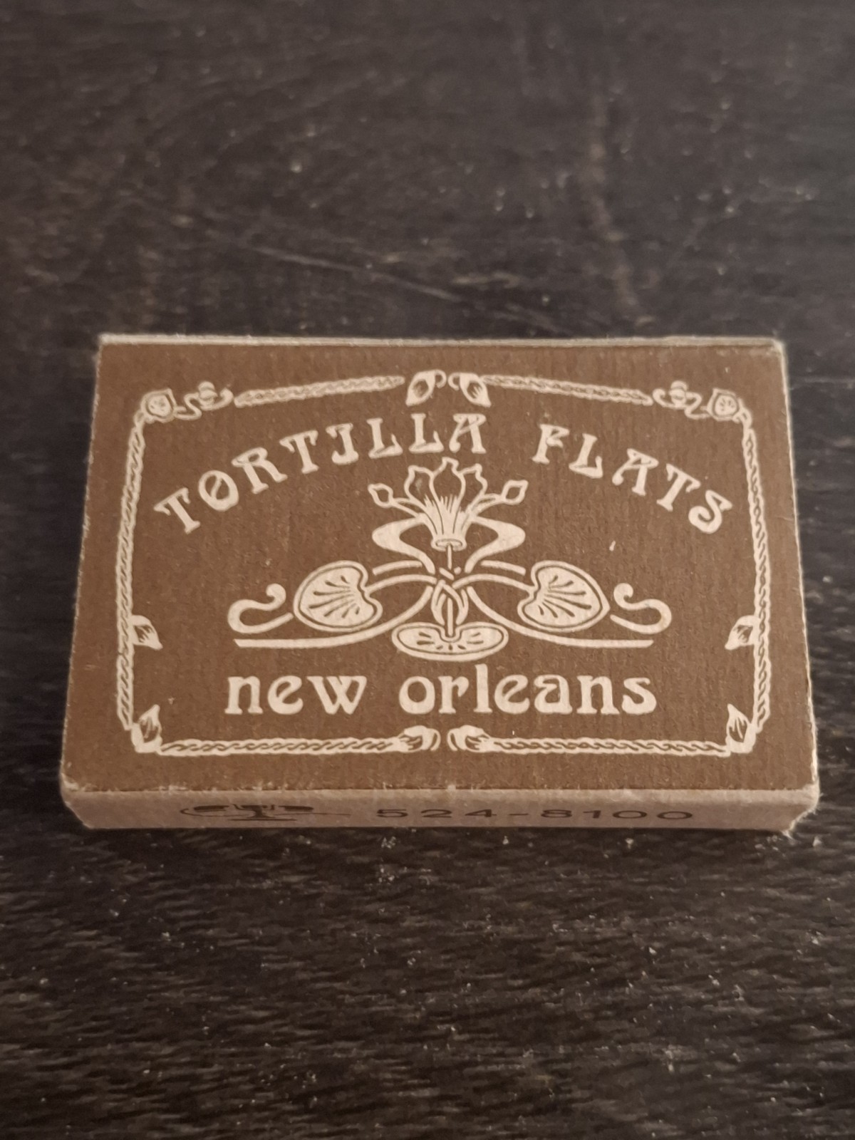 Vintage Tortilla Flats New Orleans LA Matchbox Circa 1970s