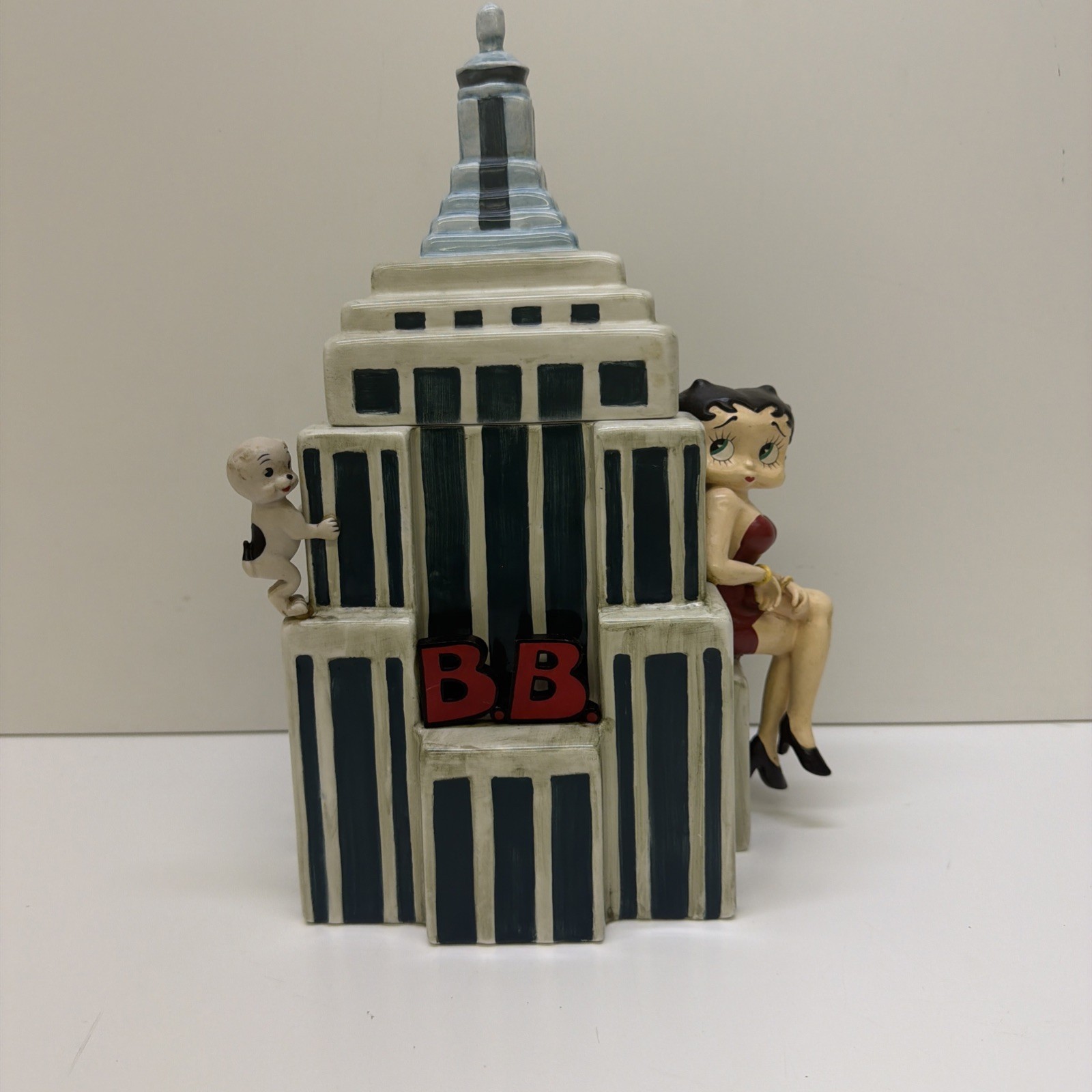 Vintage Vandor Betty Boop Skyscraper Building Ceramic Cookie Jar