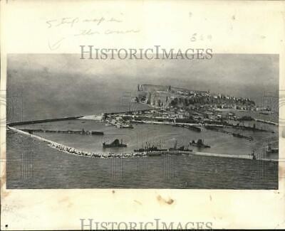 1946 Press Photo An Aerial View Of The German Island Fortress Of Helgoland