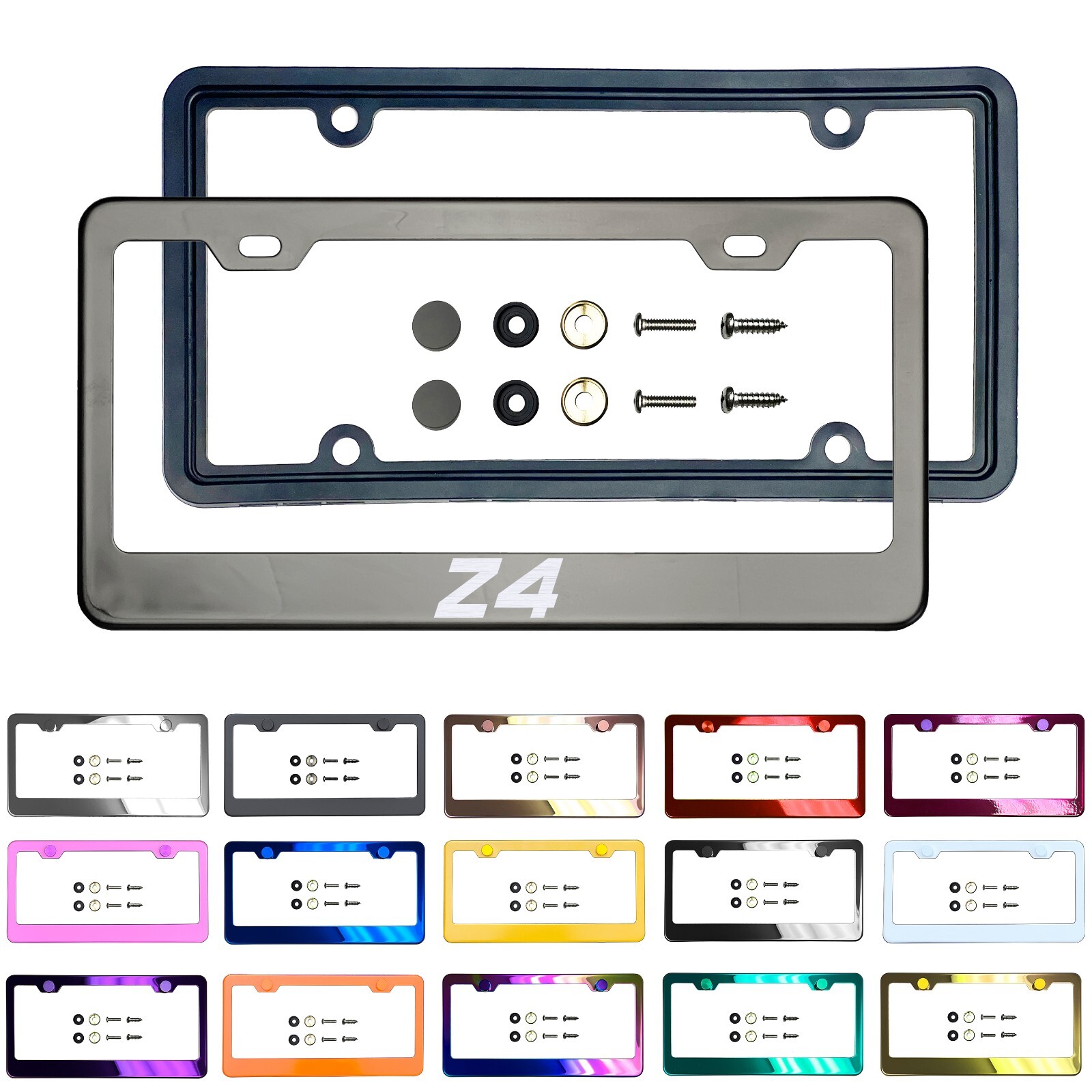 new Laser Etched Stainless Steel License Frame Silicone Guard for BMW z4 new Laser Etched Stainless Steel License Frame Silicone Guard for BMW z4