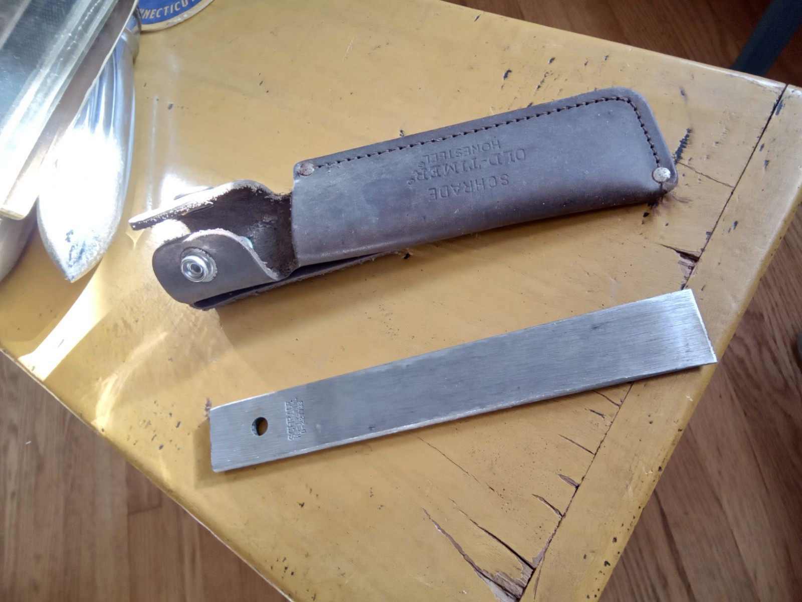 VINTAGE SCHRADE OLD TIMER HONESTEEL HONE STEEL HS 1 SHARPENER FOLDING KNIVES 