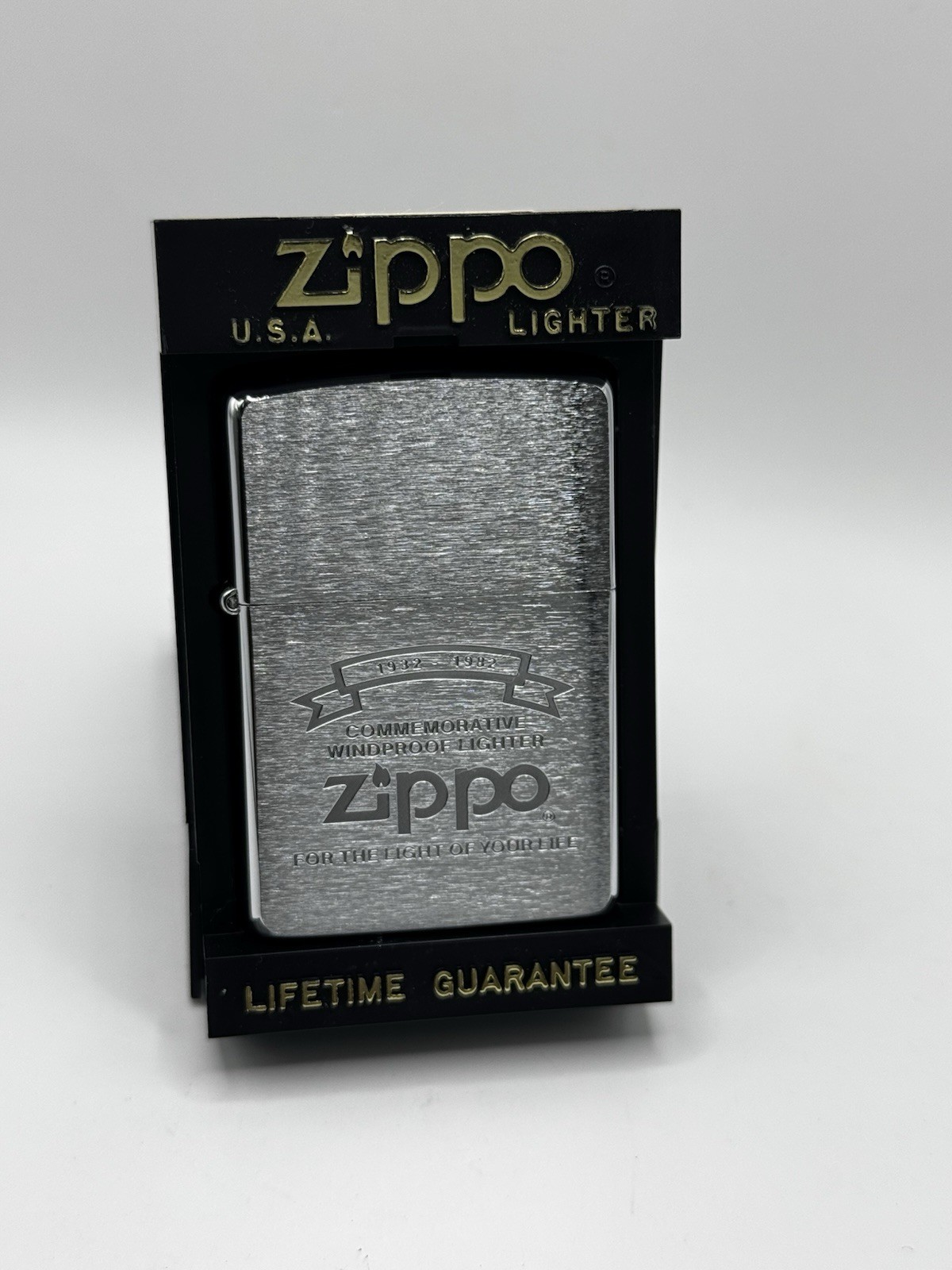 1994 Zippo 1932-1982 50th Anniversary Commemorative Brushed Chrome Lighter NEW