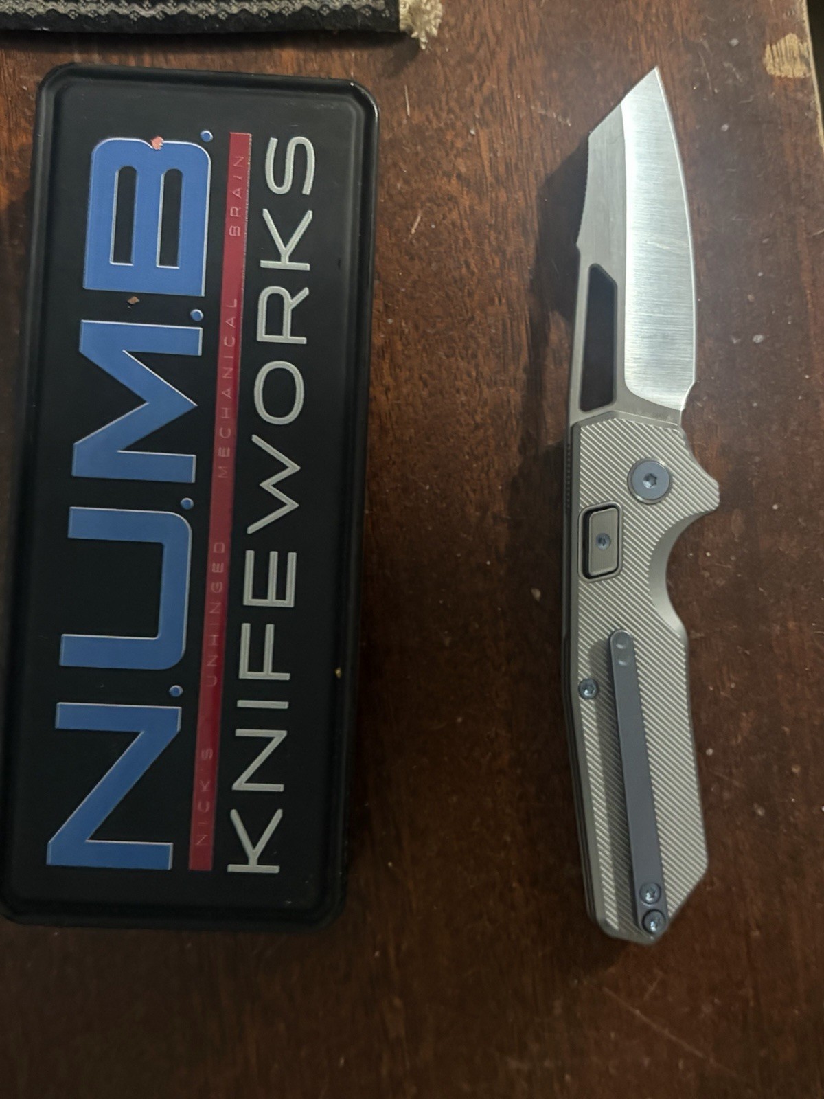 N.U.M.B. Knives - The Silhoutte - S90v Blade Steel- Titanium Handle
