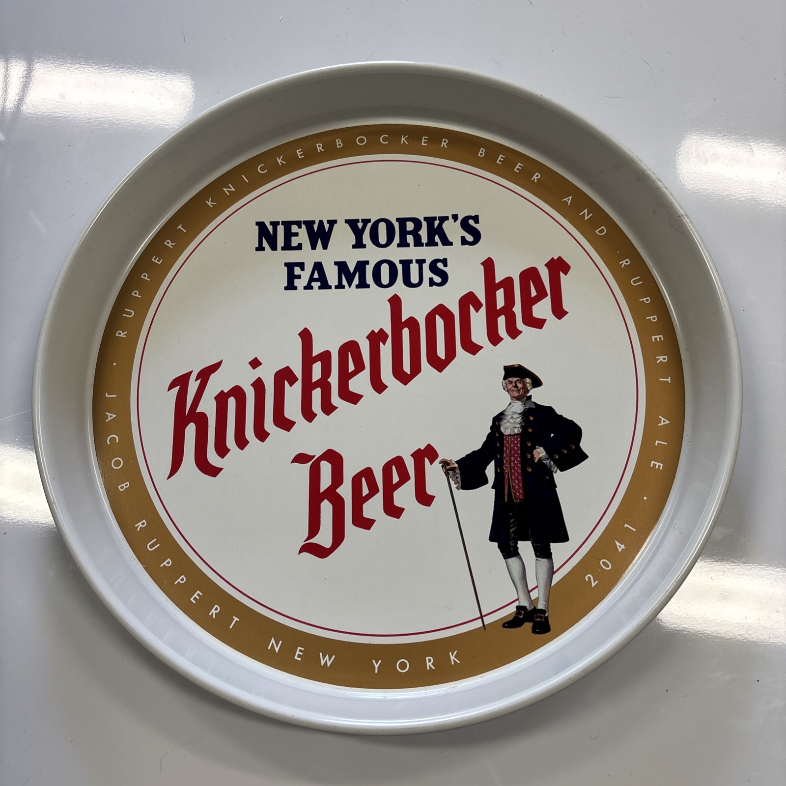 Vintage New York's Famous Knickerbocker Beer - Metal Beer Tray