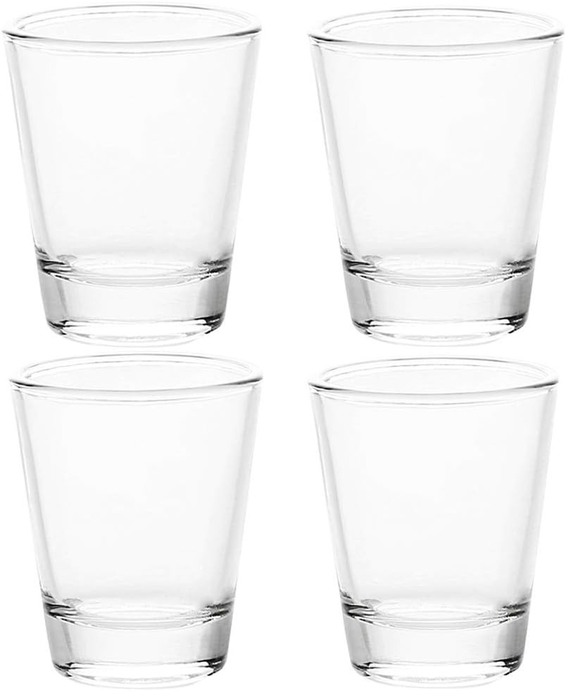 Elegant 4-Pack 1.5 oz Shot Glasses with Heavy Base - Perfect for Entertaining