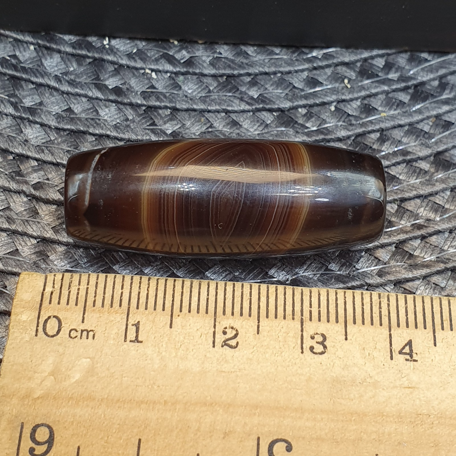 Himalayan Tibetan Agate Suleimani Bead with Natural Eye Pattern Spiritual Healin