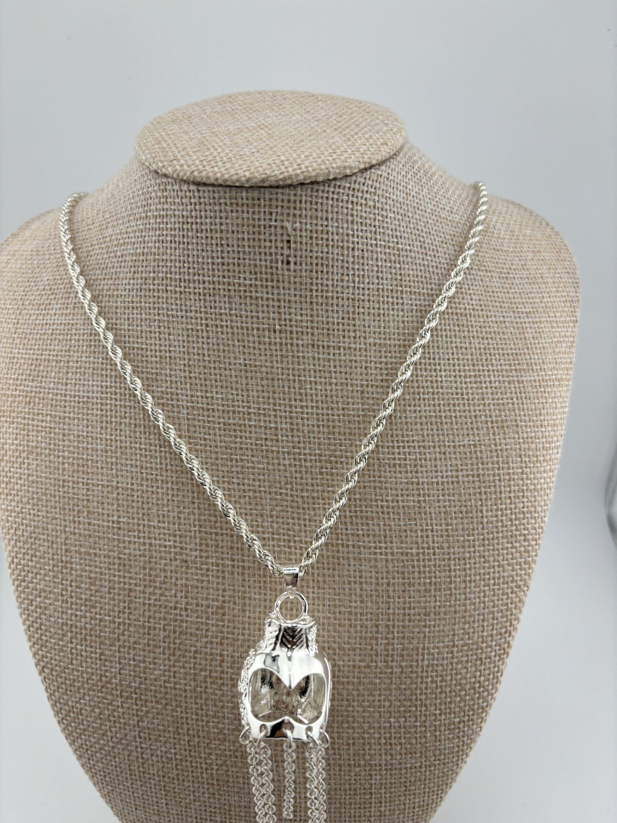 Chief of War Ikaika Helmet Sterling Silver and Gold Overlay Pendant w/adj chain.