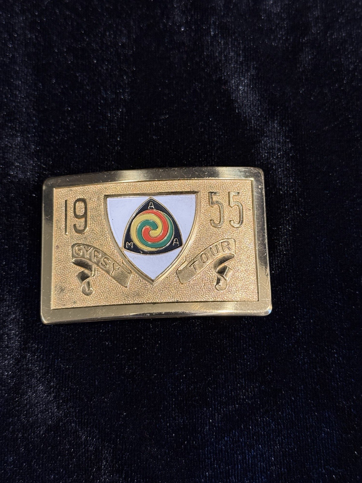 Vintage 1955 AMA American Motorcycle Association Gypsy Tour Belt Buckle