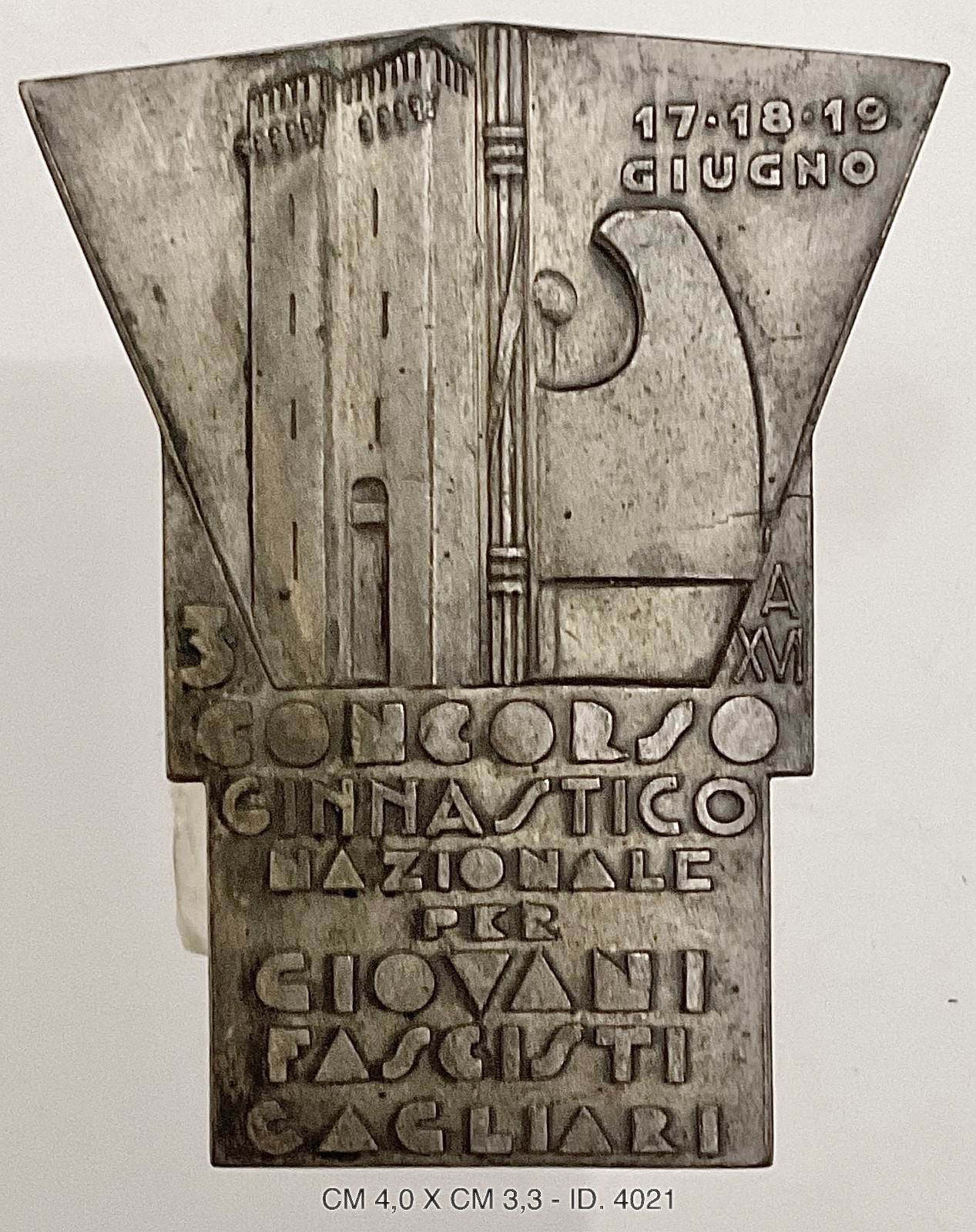 CAGLIARI 3° CONCORSO GINNASTICO PER GIOVANI DEL PARTITO DISTINTIVO A.XVI° 1938