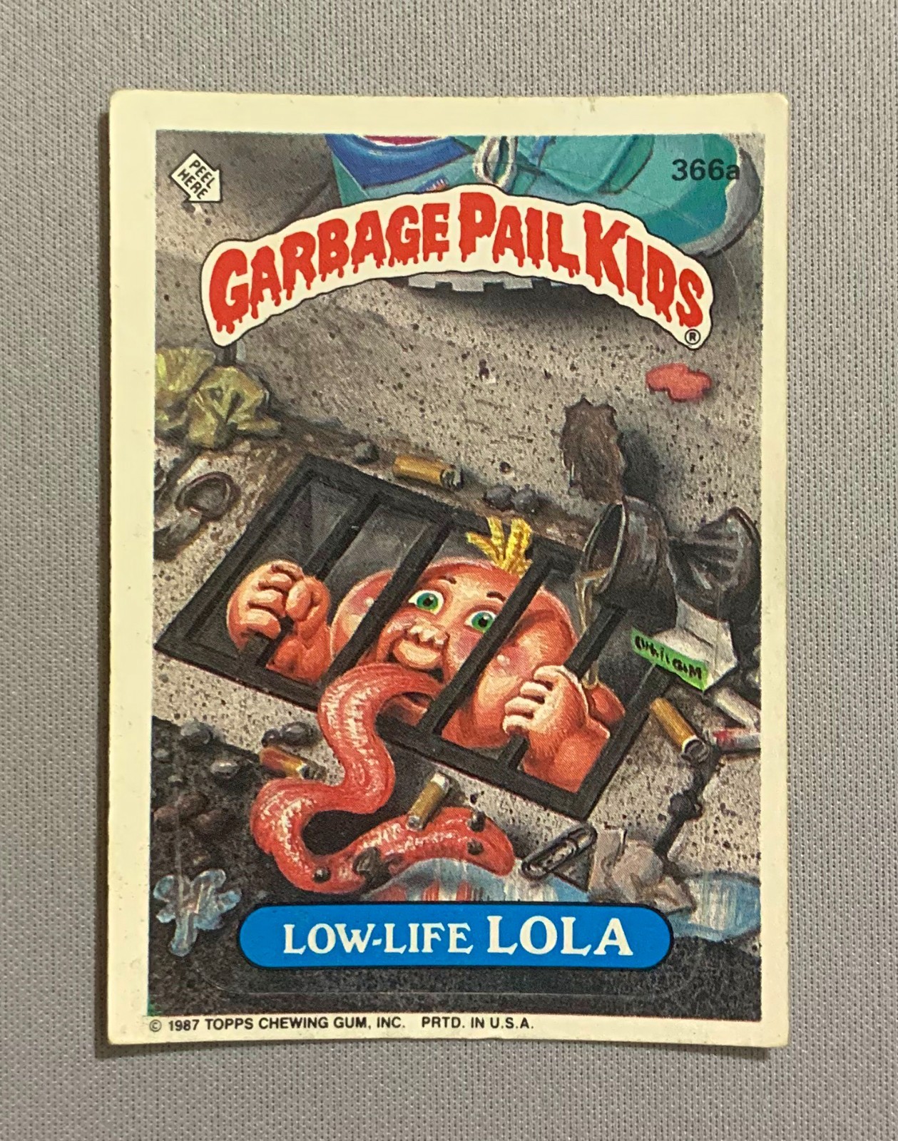 1987 Topps Garbage Pail Kids Series 9: Low-Life Lola 366a