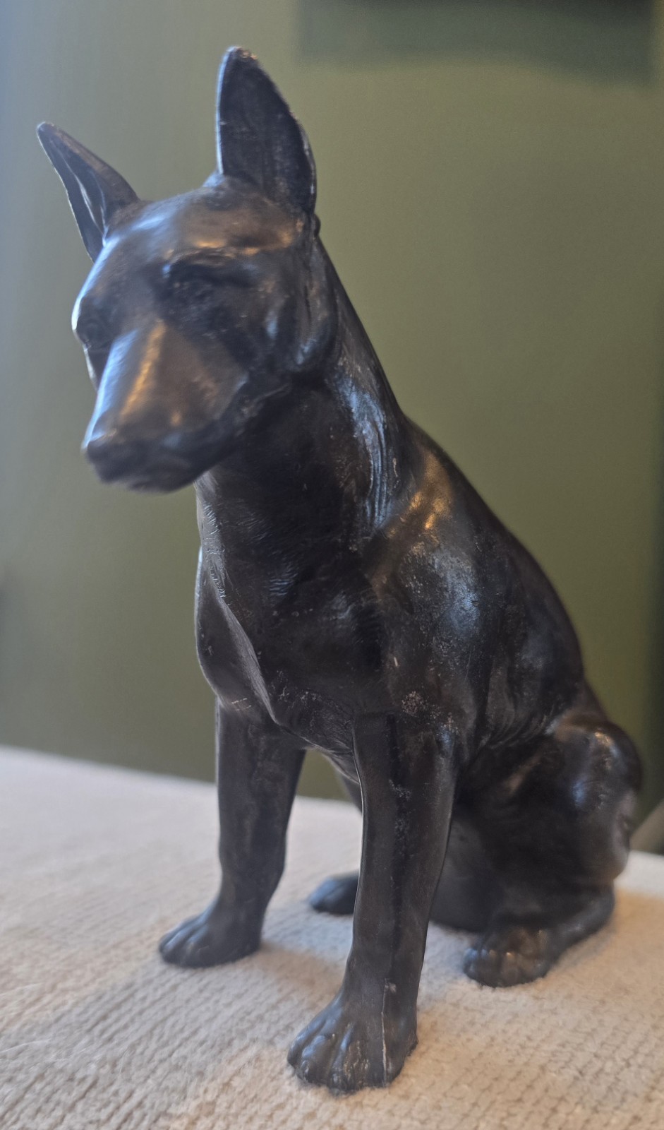 Vintage Cast Metal Dog Figure Hollow 4\