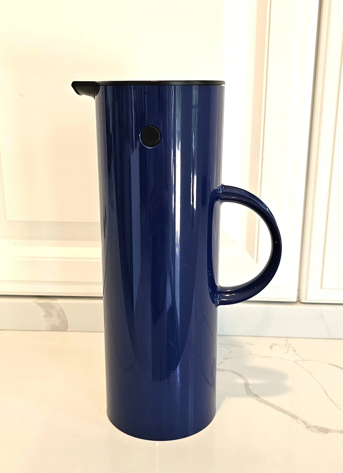 Vintage Danish Stelton Blue Thermal Carafe Pitcher Design Erik Magnussen