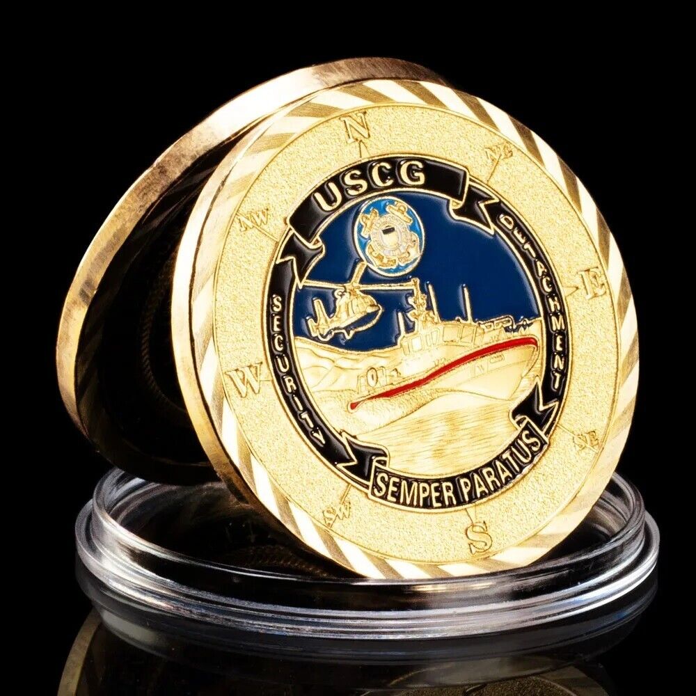 U.S. Coast Guard Semper Paratus USCG Challenge Coin Military Veteran Gift
