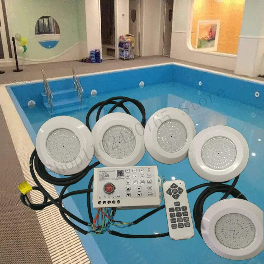 RGB LED Pool Light 12W Bluetooth APP Control DC12V Outdoor/Indoor Underwater Lig