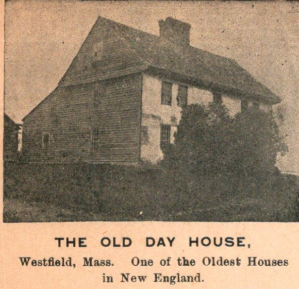 Antique UDB Postcard The Old Day House Westfield Massachusetts MA c1900s