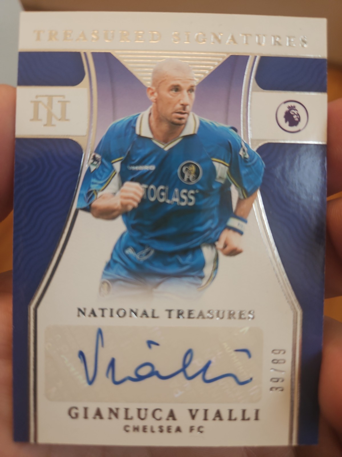 Gianluca Vialli /89 Autograph Chelsea Panini Treasured