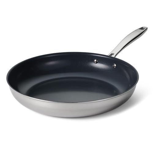 Tramontina Signature 12-Inch Tri-Ply Clad Stainless Steel Large Frying Pan Ceram