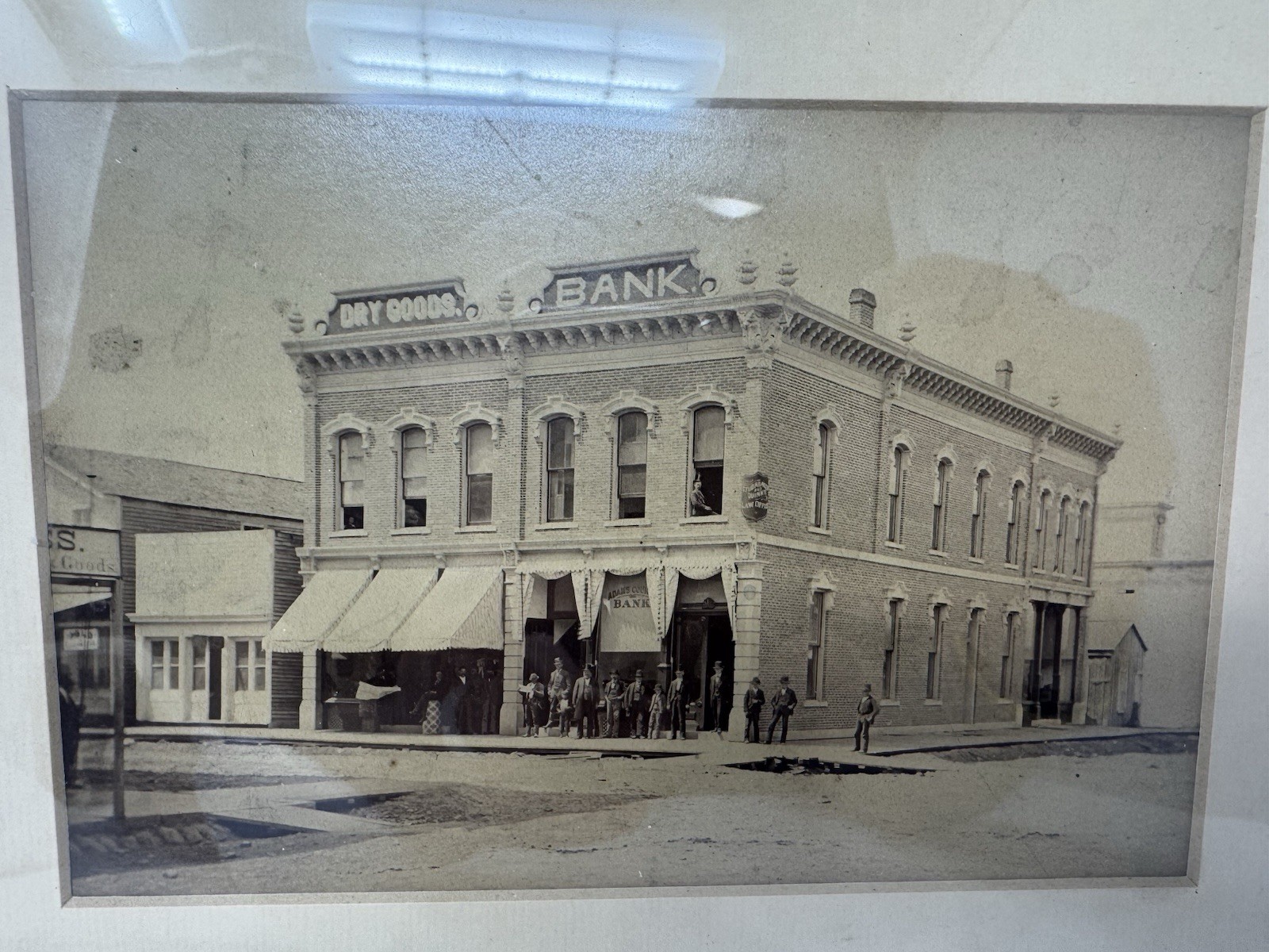 Antique 19th C Original Bank Photo Bankers & Top Hats Decatur IN Law Office