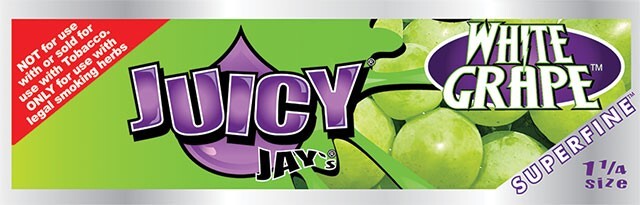 JUICY JAY\'S 1 1/4 Rolling Papers White Grape Superfine Super Fine USA SHPD