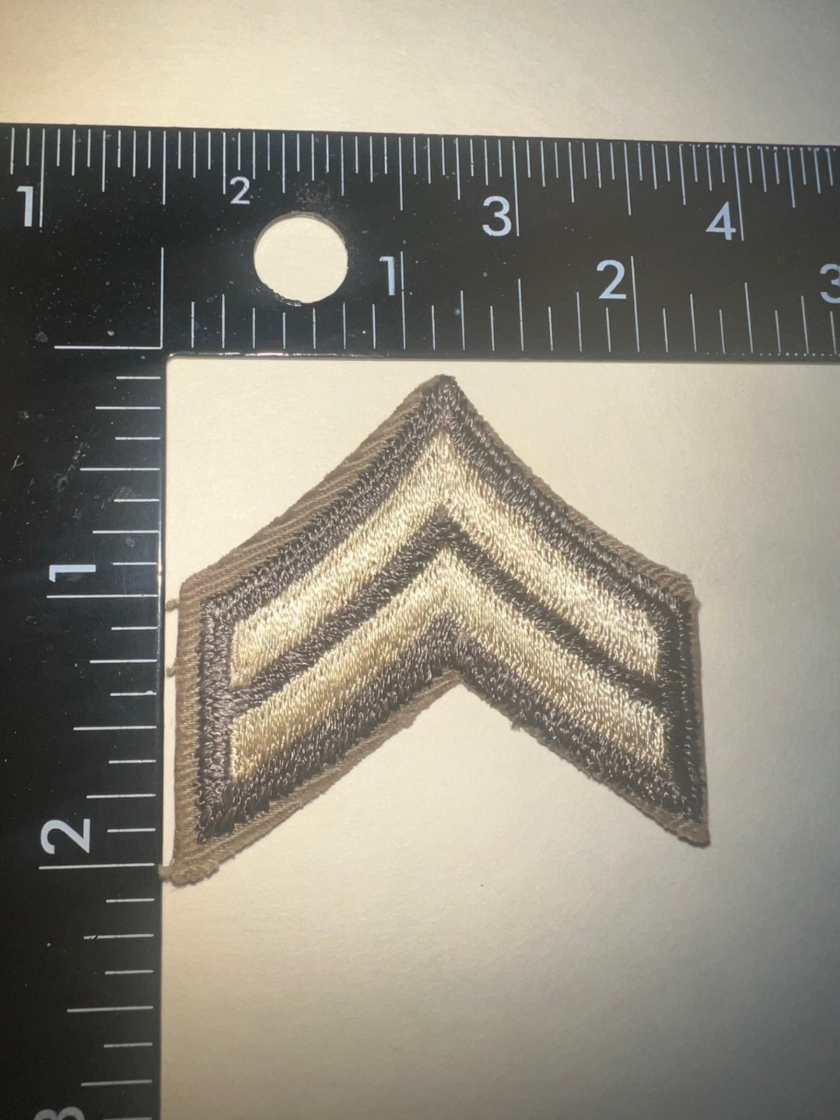US Army WAC Corporal rank, cut edge, circa 1948-57, chevron