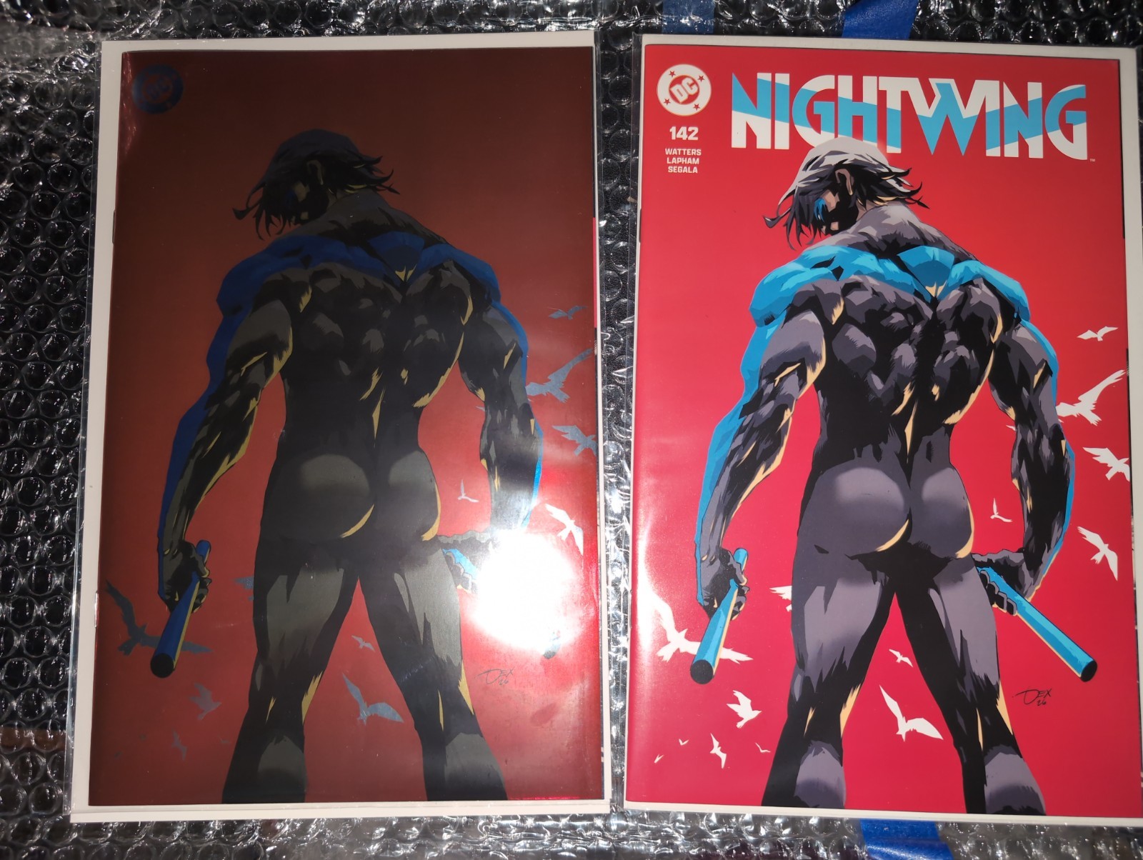 NEW - NIGHTWING #142 DEXTER SOY TRADE DRESS & VIRGIN FOIL SET W/ NUMBERED COA