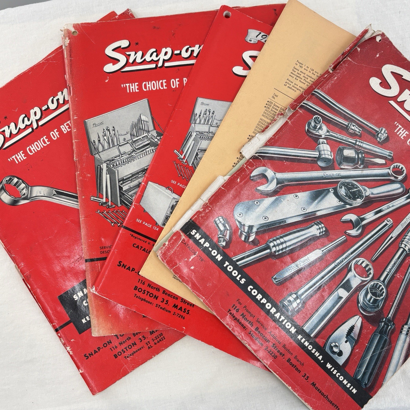 Vtg Snap-on Tools Catalog Lot 1950s 1960 1962 Price Lists Mechanic Ephemera