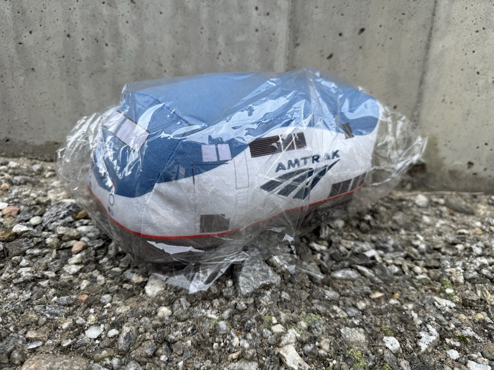 Amtrak P42 Locomotive Plush Train Pillow Mr. Honk Honk New Old Stock Sealed