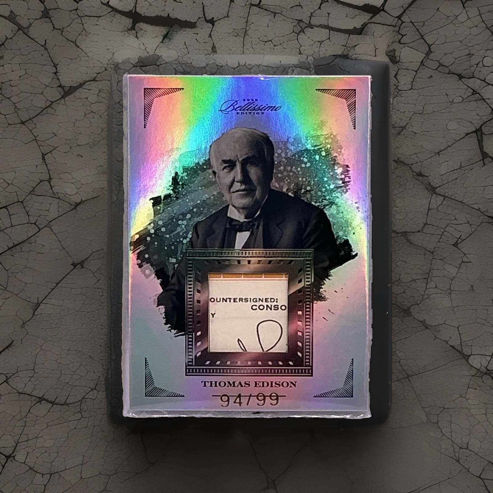 2023 Keepsake Bellissimo Edition Thomas Edison Authentic Time Period Stock Relic 2023 Keepsake Bellissimo Edition Thomas Edison Authentic Time Period Stock Relic