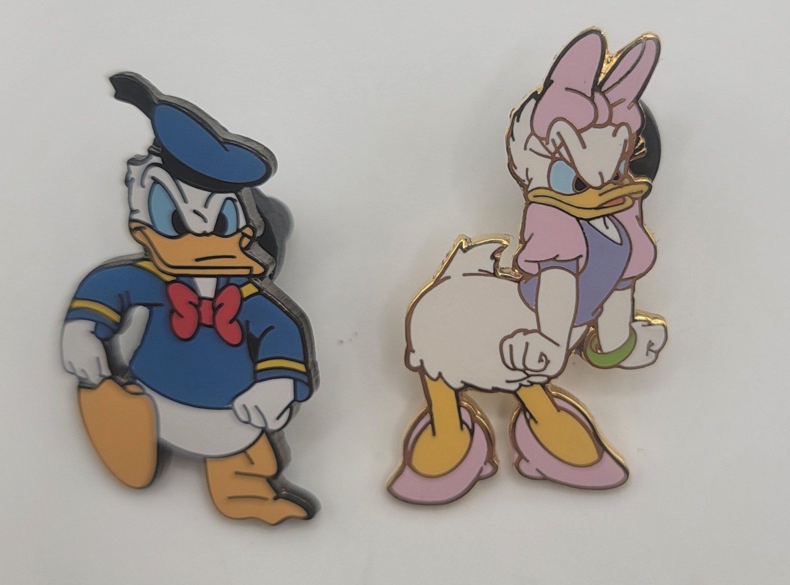 Rare Disneyland Resort Exclusive Donald Duck(Grumpy Walking) &Daisy (Angry) Pins