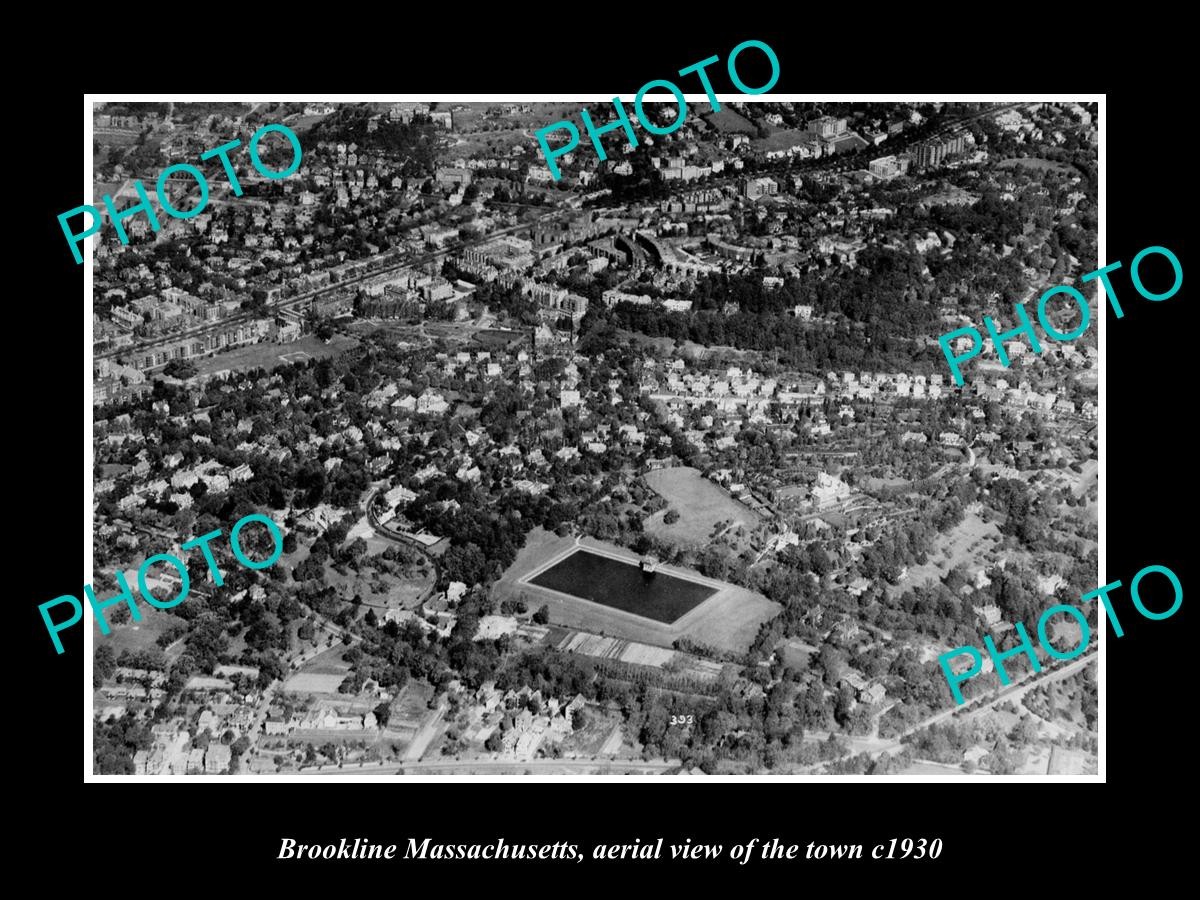 Brookline Massachusetts Aerial View Of The Town c1930 Old Large Historic Photo