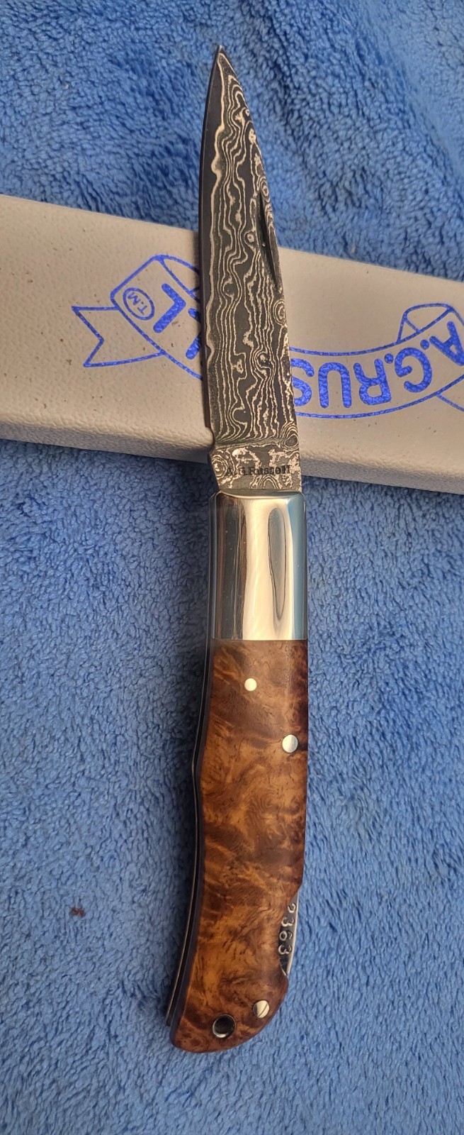 Vintage A.G. Russell 1990s Seki Japan Damascus Lockback (Model 40-DA) – Quince W