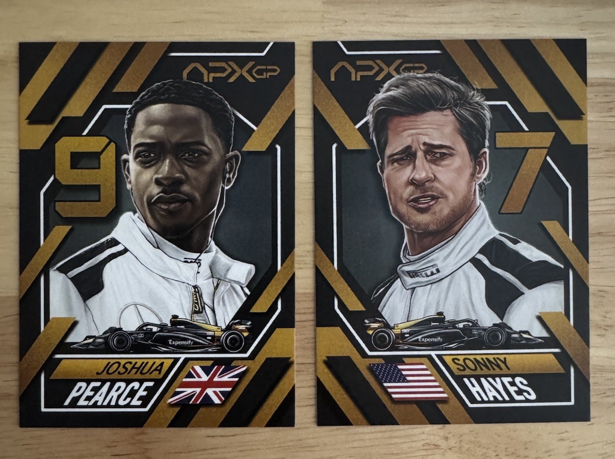 F1 Brad Pitt Sonny Hayes & Joshua Pearce Cuyler Smith Trading Cards /100