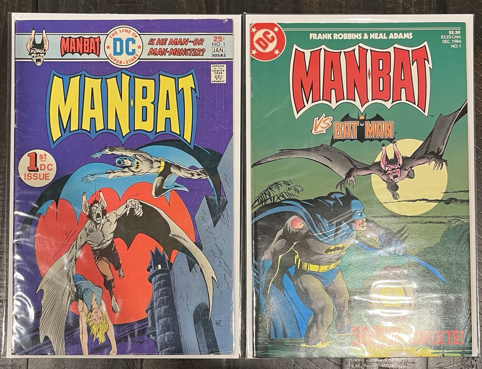 DC Comics Man-Bat #1 (1975 & 1984) Lot Of 2.