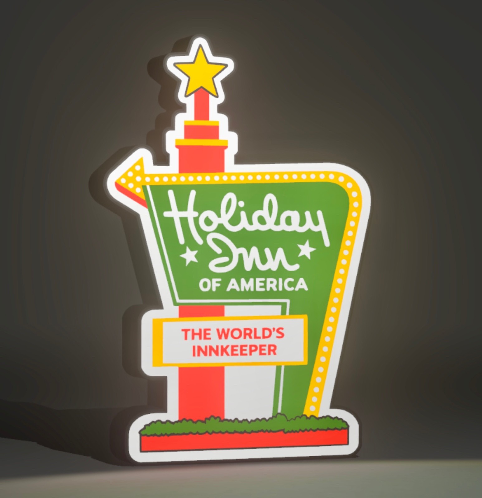 HOLIDAY INN MOTEL LED SIGN LIGHT BOX 1970 LARGE 13.75” TALL MAN CAVE GARAGE