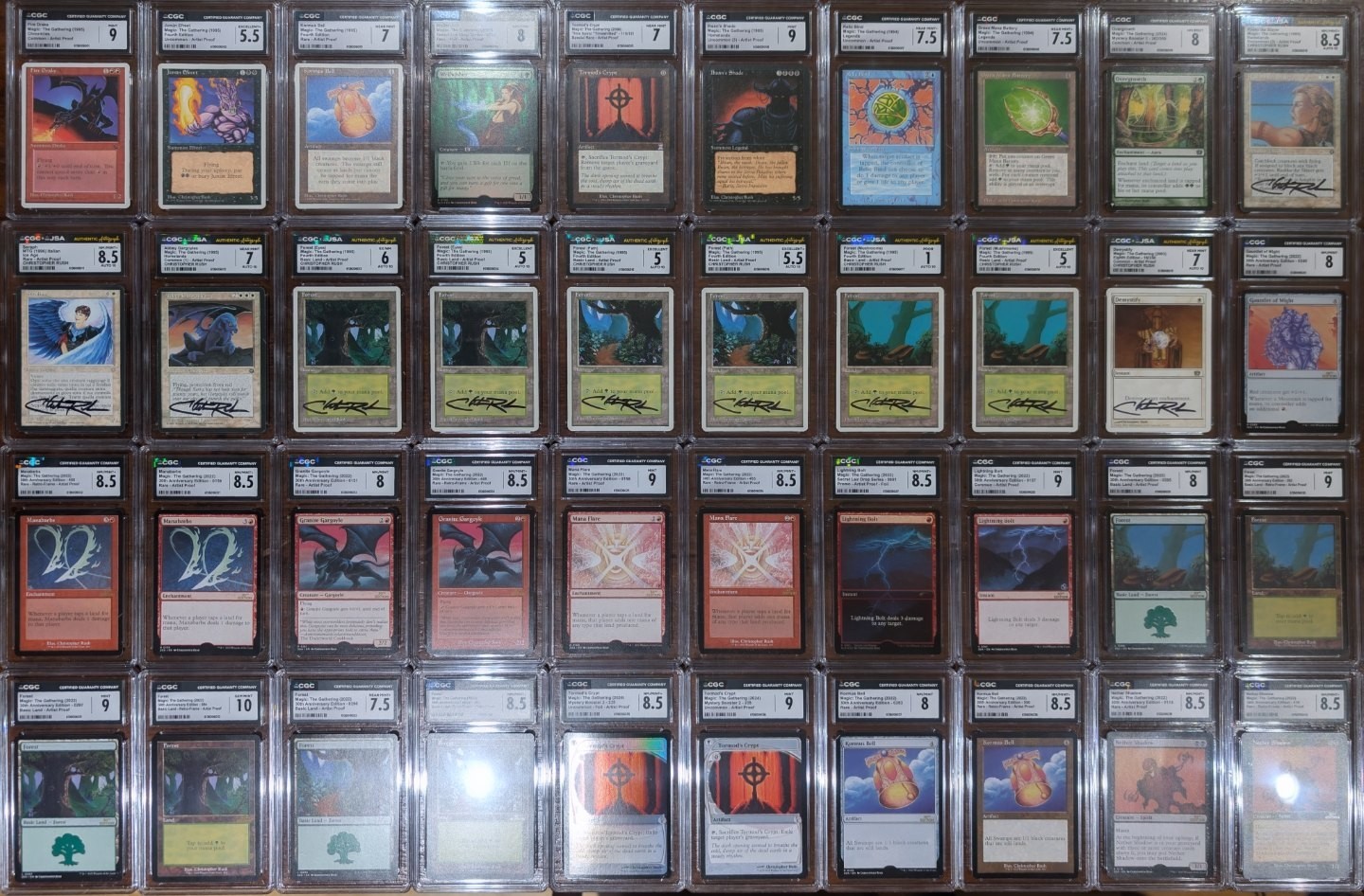Christopher Rush Artist Proof Set CGC Magic The Gathering MTG Black Lotus Artist