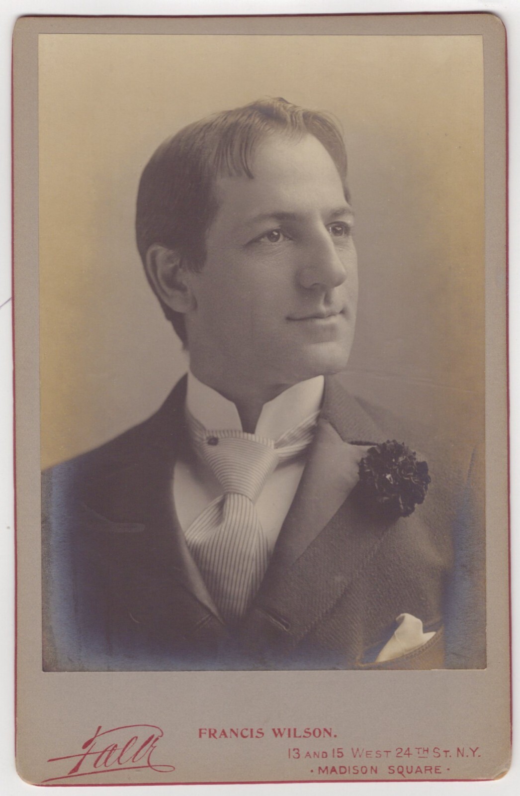 FRANCIS WILSON : EARLY AMERICAN THEATRE STAR, PLAYWRIGHT & AUTHOR : CABINET CARD