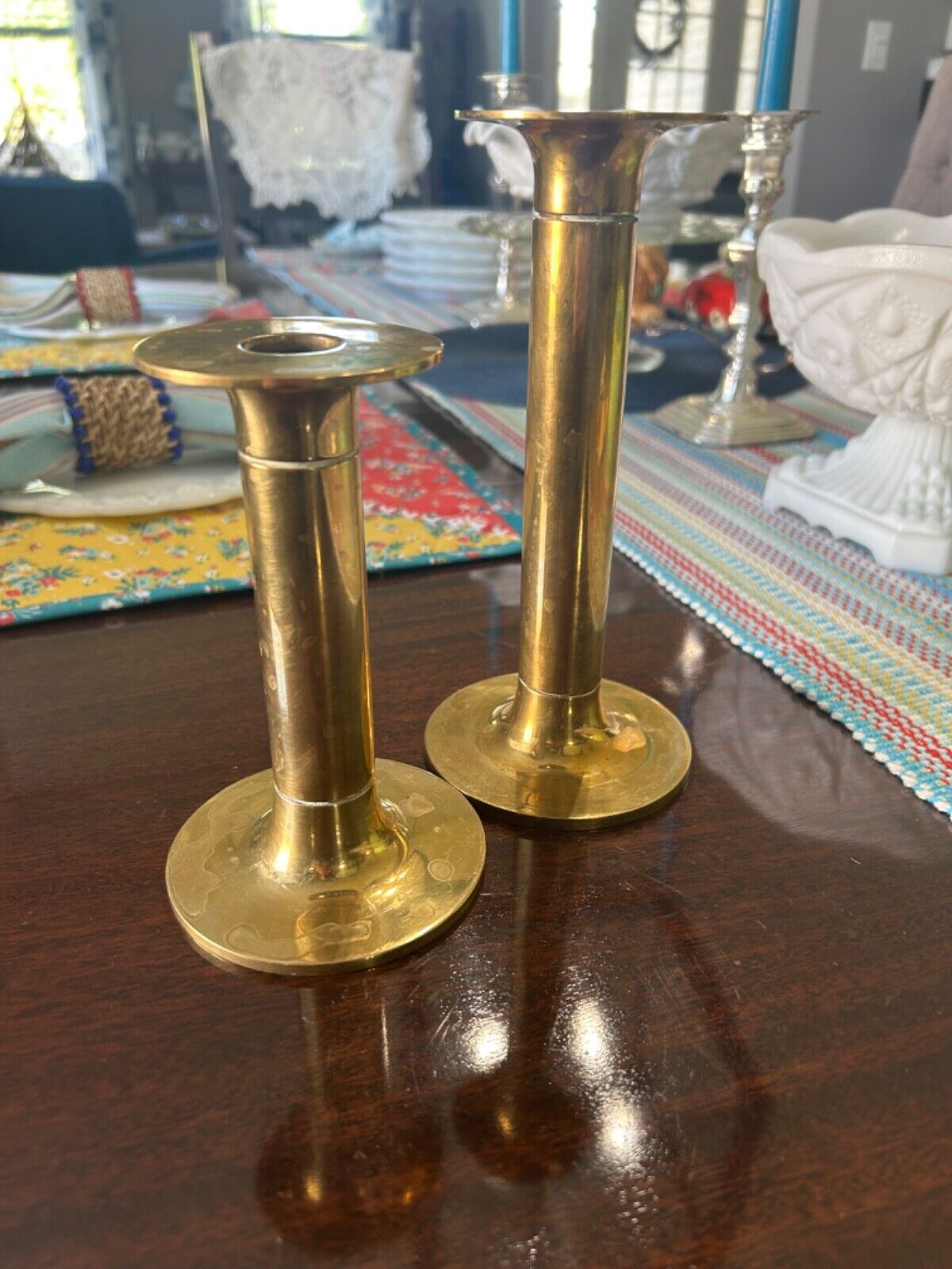 PAIR OF VINTAGE ORSKOV CANDLESTICK CANDLE HOLDERS - MADE IN THAILAND