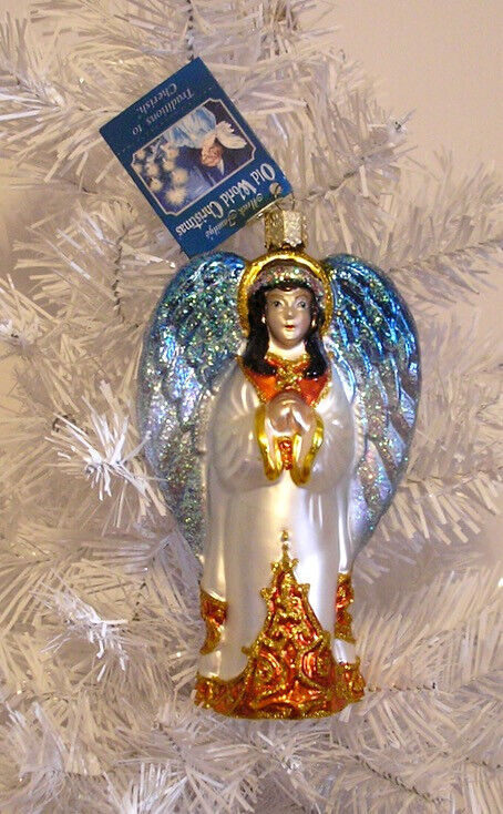 2001 GUARDIAN ANGEL - OLD WORLD CHRISTMAS - BLOWN GLASS ORNAMENT - NEW W/TAG