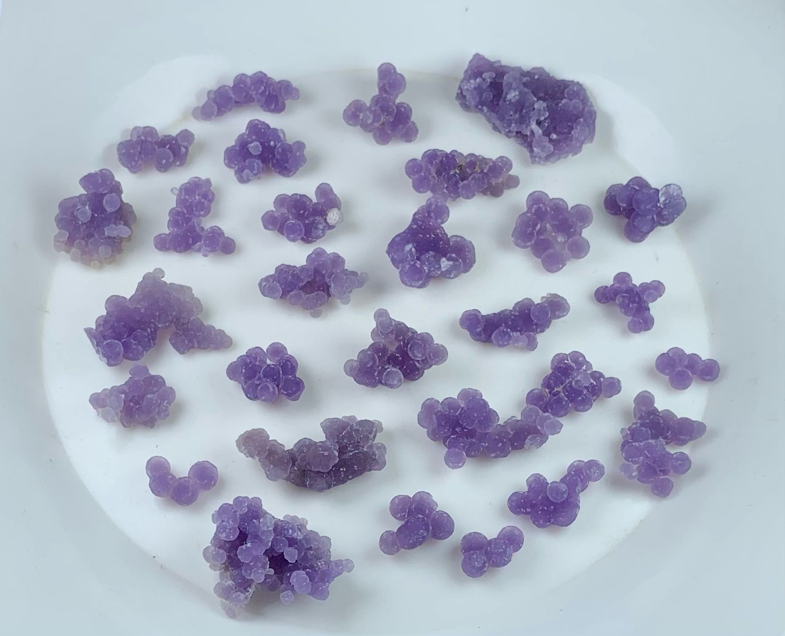 50g Natural Purple Grape Agate Specimen Lot - Rare Botryoidal Chalcedony