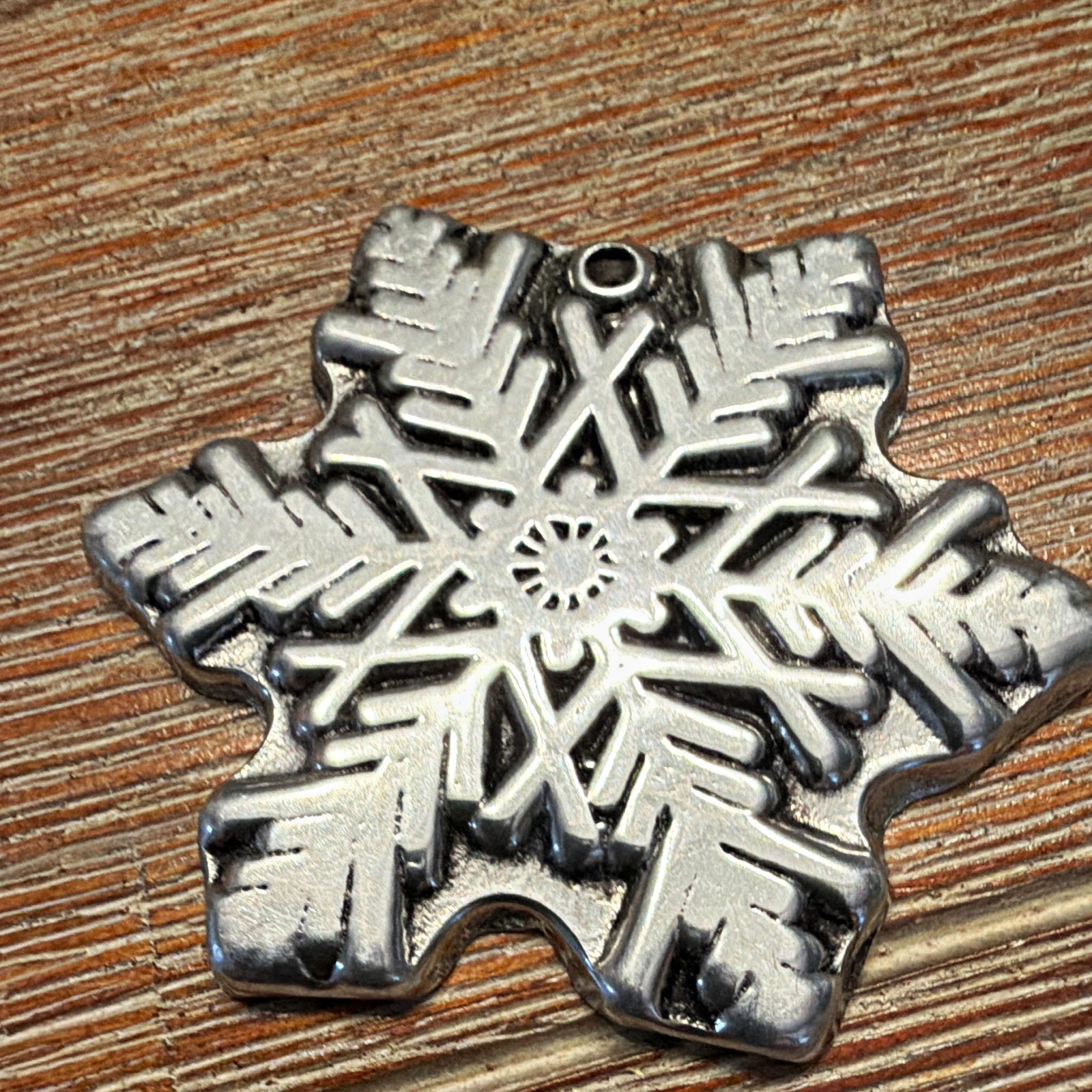 Gorham 1987 Metal Silver Snowflake Christmas Ornament Decorative 1pc