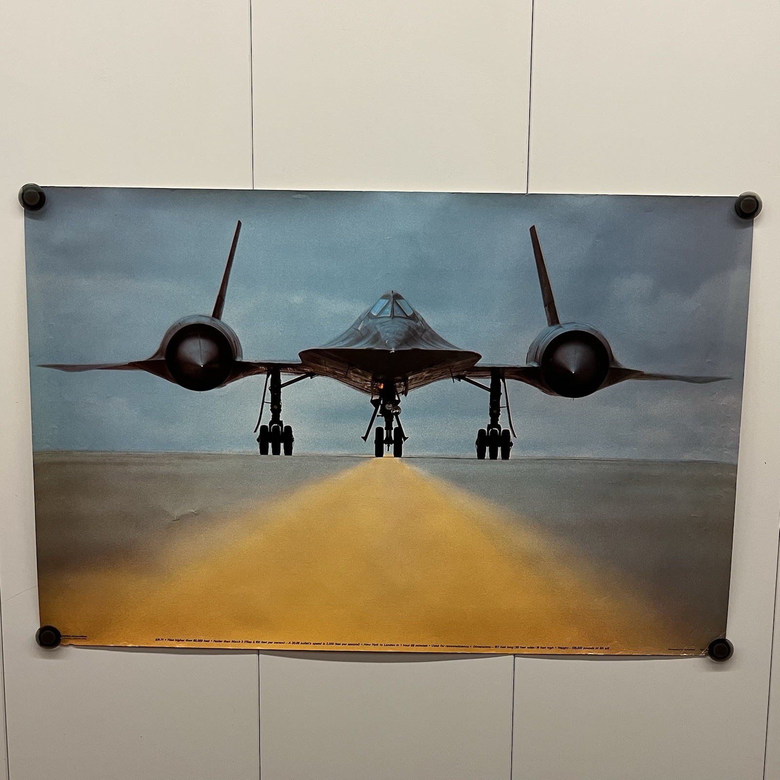Vintage SR-71 Blackbird Stealth Jet Air Force Military Aircraft Poster 21x32\ Vintage SR-71 Blackbird Stealth Jet Air Force Military Aircraft Poster 21x32\