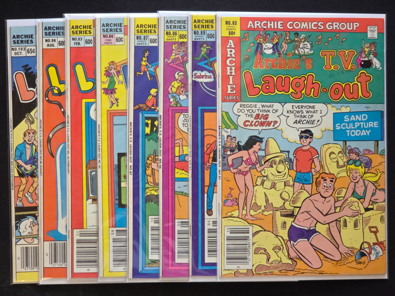 (LOT 8) Archie's T.V. Laugh-out 83 85 86 87 90 93 96 & 103 Fawcett 1981 - 1985
