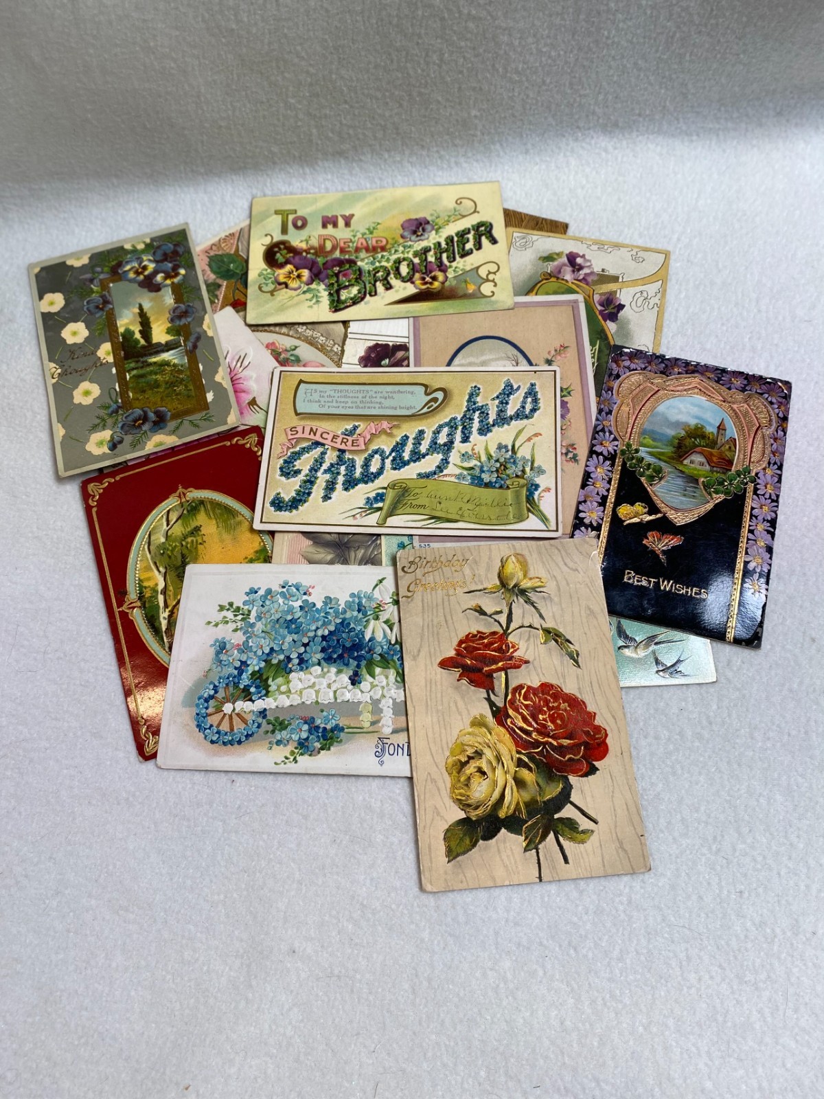 Vintage/Antique Birthday Post Cards (Used) - 1909-1916 - Set of 17