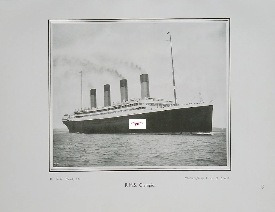 RMS Olympic, Reprint from an old Litho, by FGO Stuart Vintage 1911