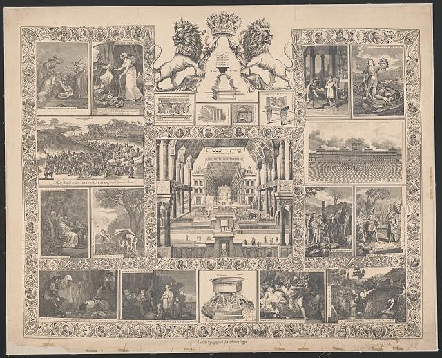 Photo:Alexandria Egypt 1800s First Synagogue Engraving Panorama Sheet